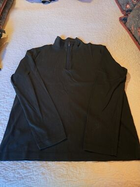 Banana Republic Black Zip-Up Mock Neck Sweater
